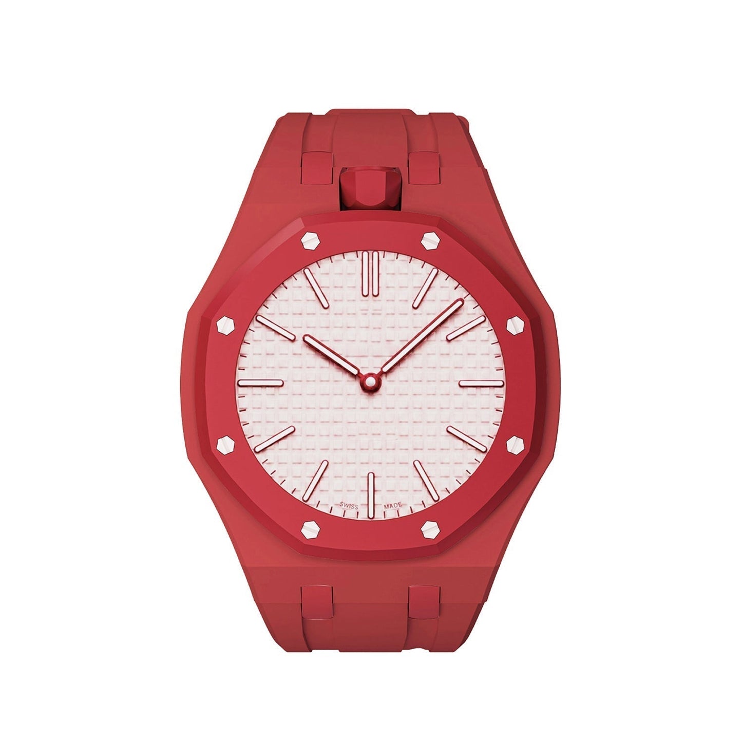 [Novalux]OAK POP EXCLUSIVE RED SILICONE STRAP