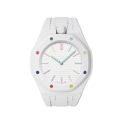 [Novalux]OAK POP EXCLUSIVE  WHITE SILICONE STRAP