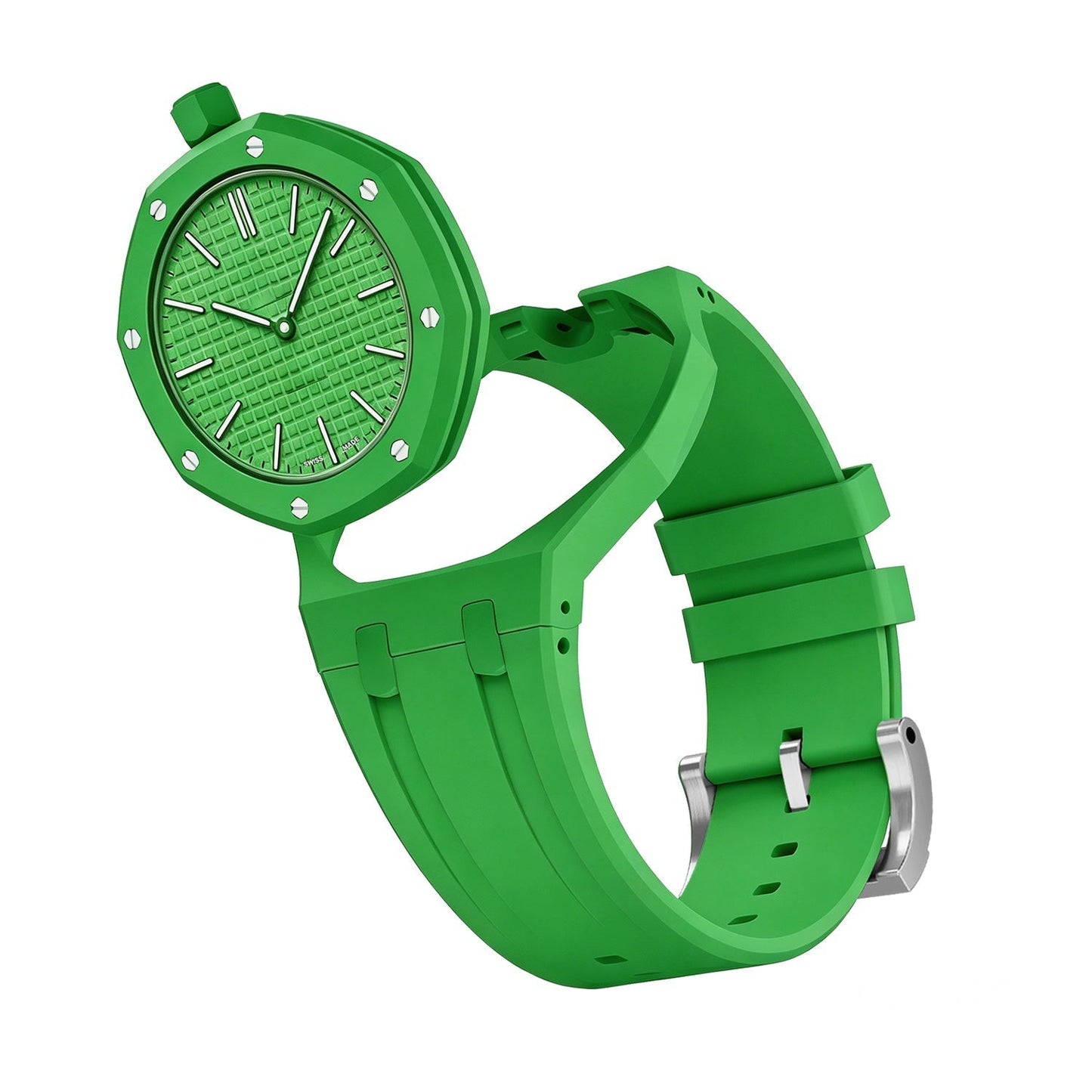 [Novalux]OAK POP EXCLUSIVE GREEN SILICONE STRAP