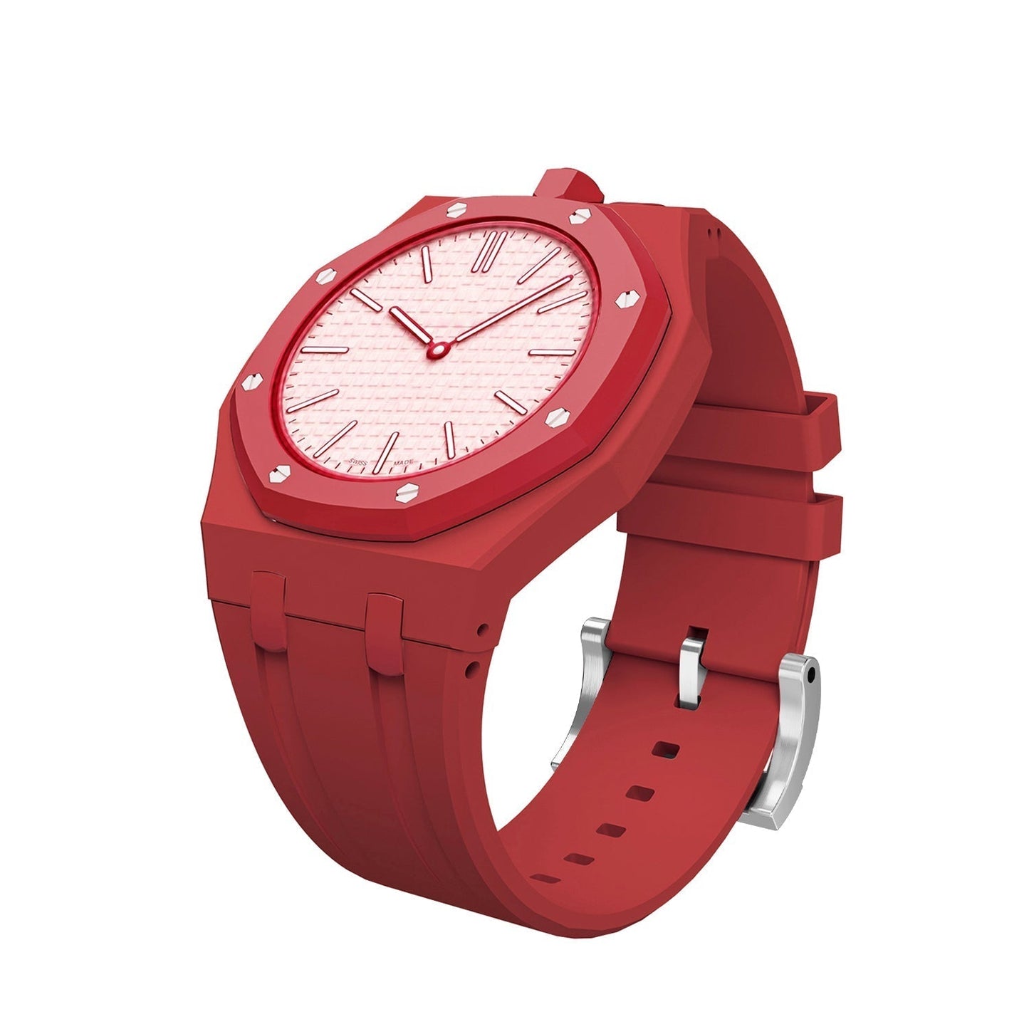 [Novalux]OAK POP EXCLUSIVE RED SILICONE STRAP