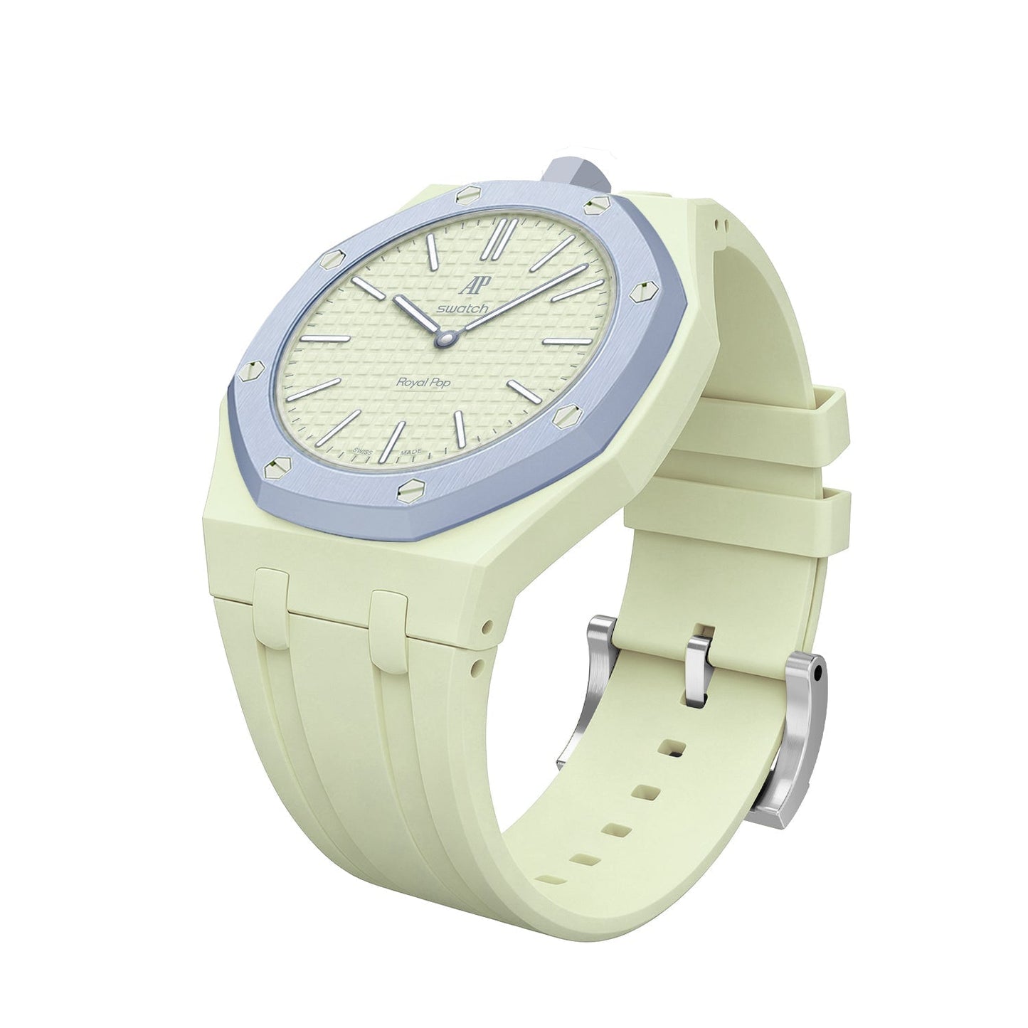 [Novalux]OAK POP EXCLUSIVE CREAMY YELLOW SILICONE STRAP