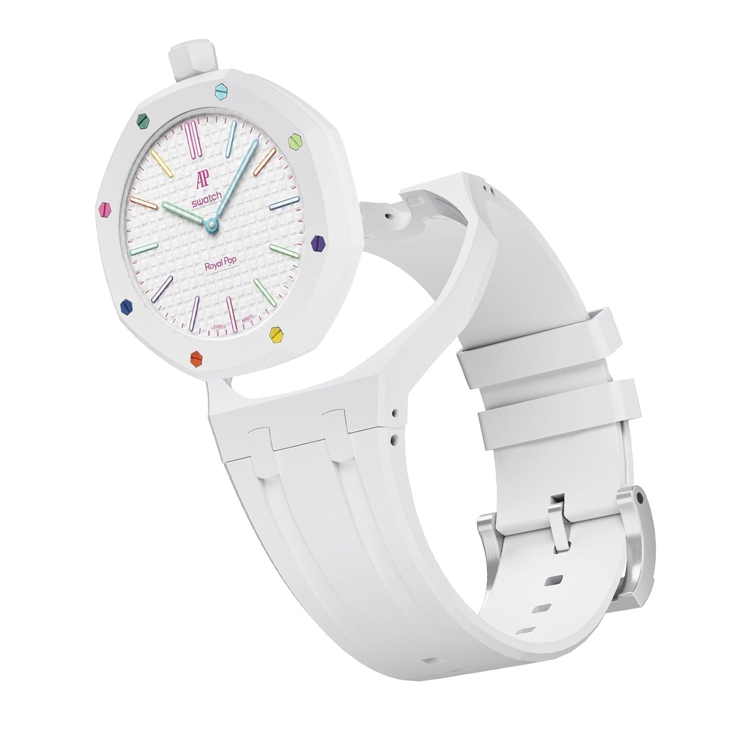 [Novalux]OAK POP EXCLUSIVE  WHITE SILICONE STRAP