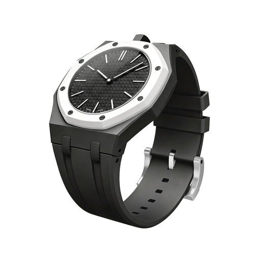 Oak Pop Exclusive Black Silicone Strap