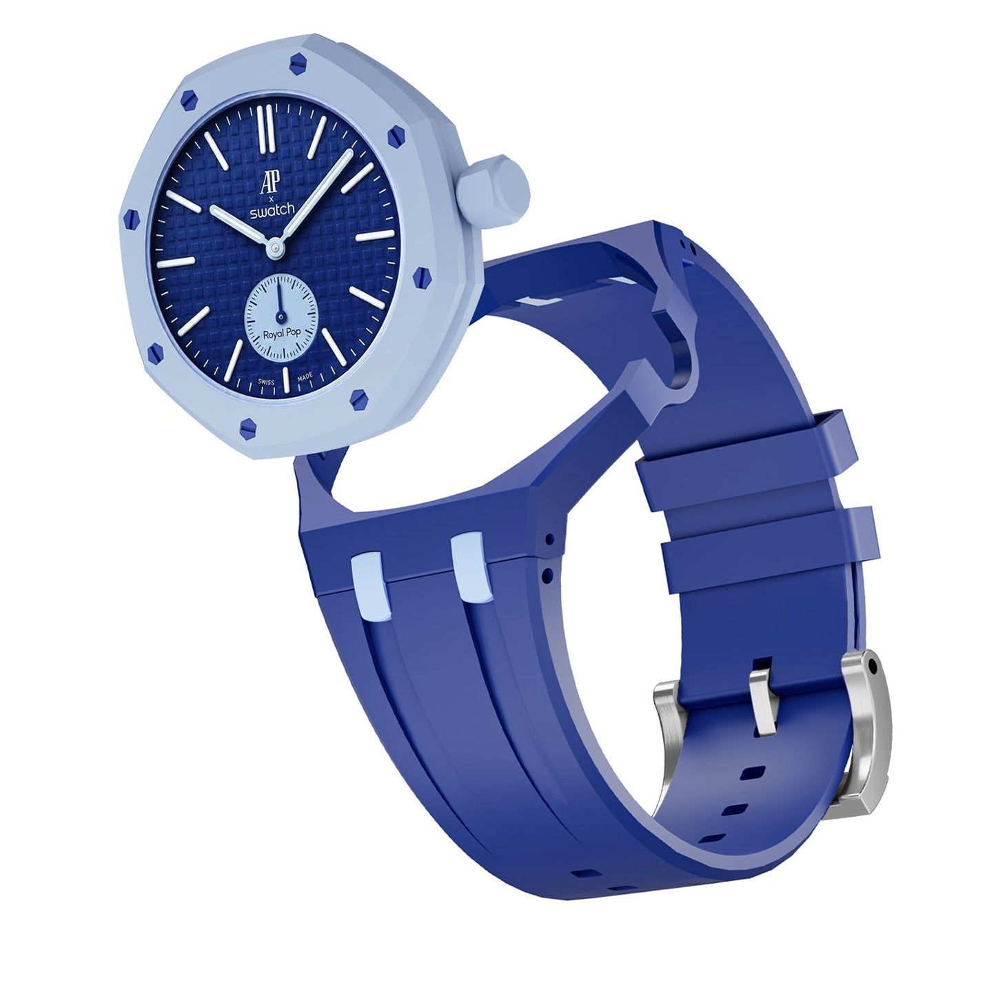 [Novalux]OAK POP EXCLUSIVE DARK BLUE AND LIGHT BLUE SILICONE STRAP