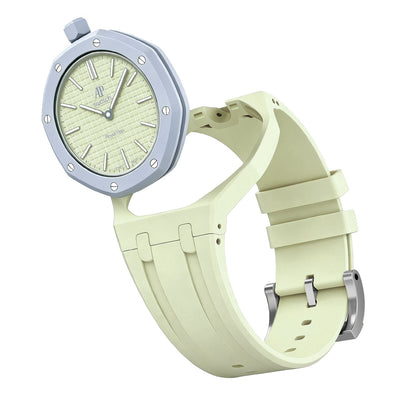[Novalux]OAK POP EXCLUSIVE CREAMY YELLOW SILICONE STRAP