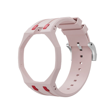 [Novalux]OAK POP EXCLUSIVE PINK AND RED SILICONE STRAP