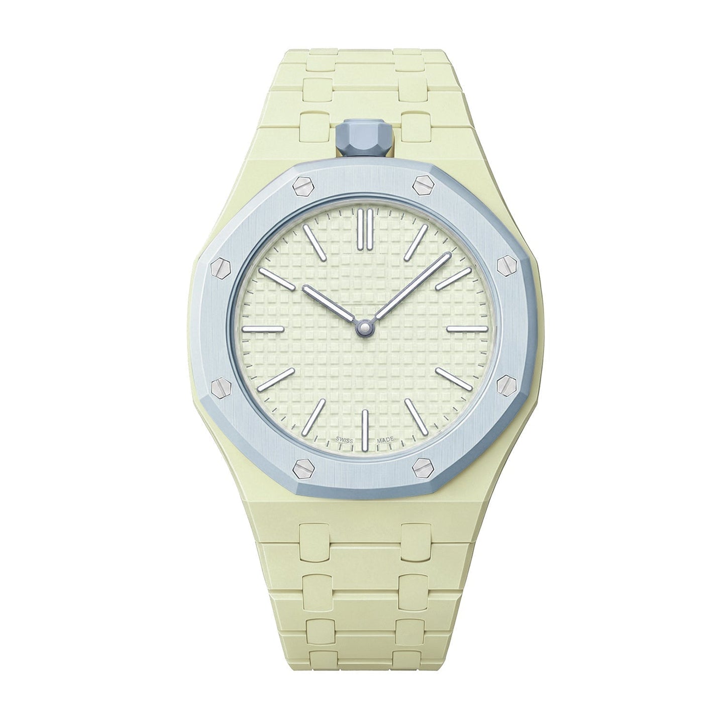 [Novalux]OAK POP EXCLUSIVE CREAMY YELLOW BIOCERAMIC STRAP