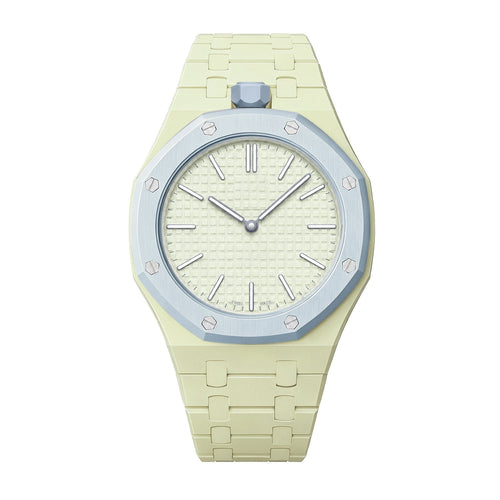 [Novalux]OAK POP EXCLUSIVE CREAMY YELLOW BIOCERAMIC STRAP