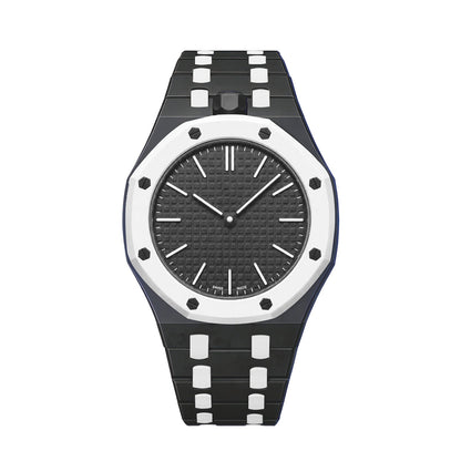[Novalux]OAK POP EXCLUSIVE BLACK AND WHITE BIOCERAMIC STRAP