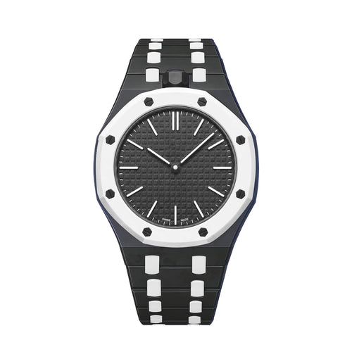 [Novalux]OAK POP EXCLUSIVE BLACK AND WHITE BIOCERAMIC STRAP