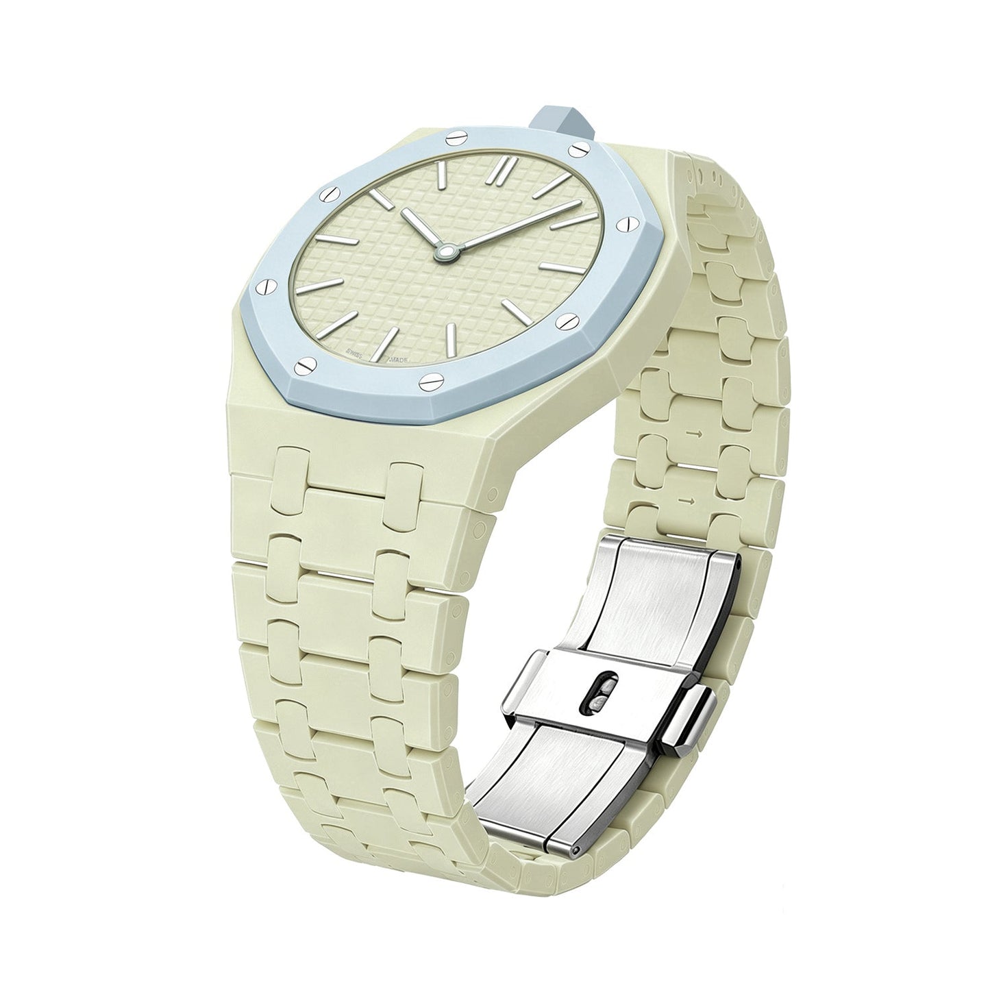 [Novalux]OAK POP EXCLUSIVE CREAMY YELLOW BIOCERAMIC STRAP