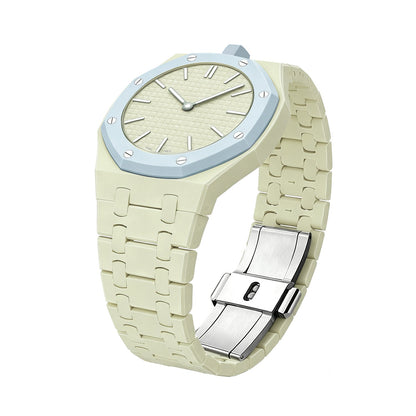 [Novalux]OAK POP EXCLUSIVE CREAMY YELLOW BIOCERAMIC STRAP