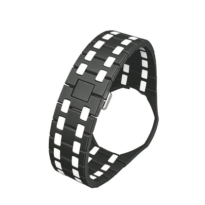 [Novalux]OAK POP EXCLUSIVE BLACK AND WHITE BIOCERAMIC STRAP