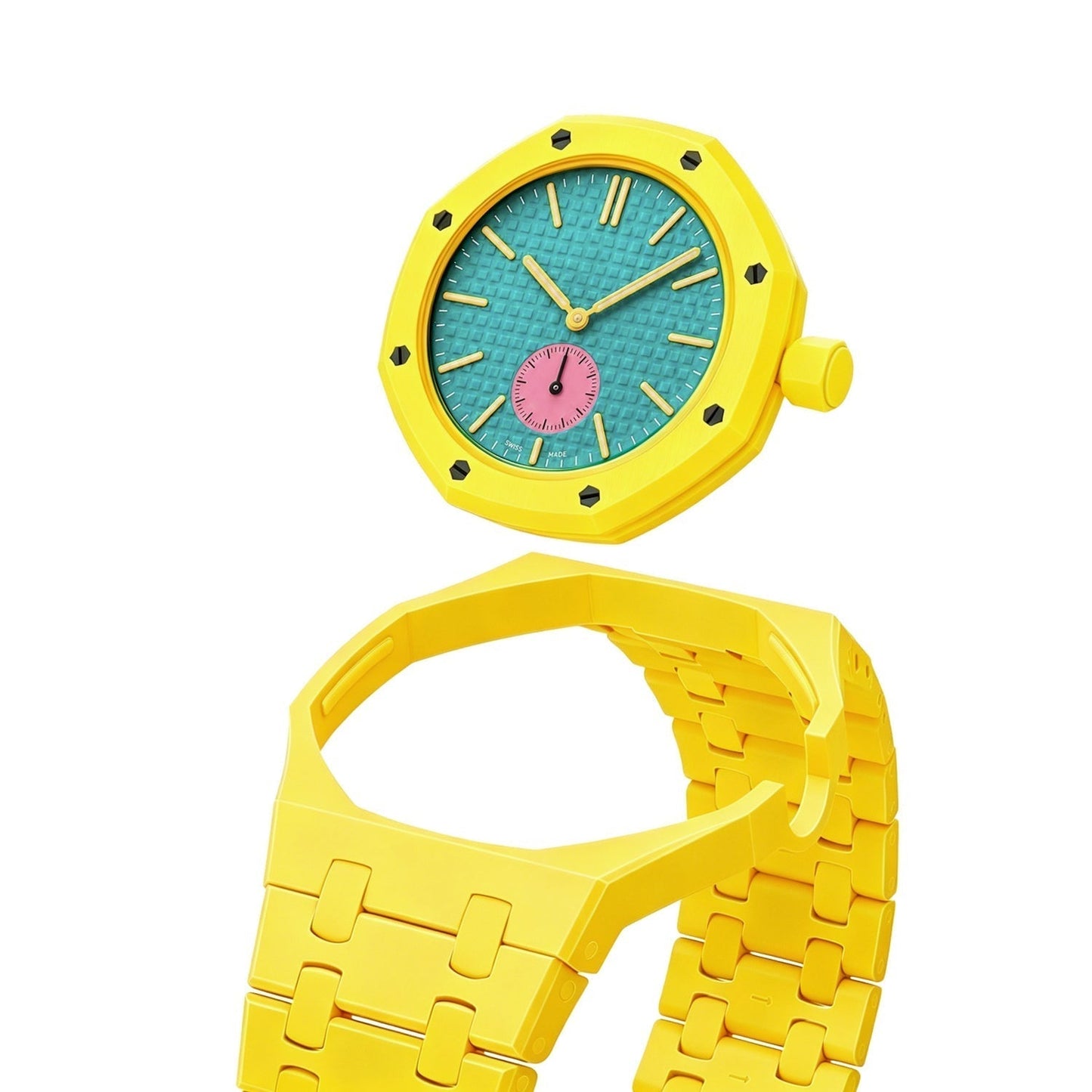 [Novalux]OAK POP EXCLUSIVE YELLOW BIOCERAMIC STRAP