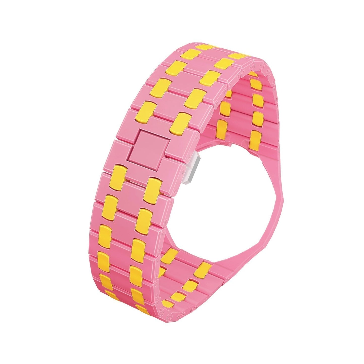 [Novalux]OAK POP EXCLUSIVE PINK AND YELLOW BIOCERAMIC STRAP