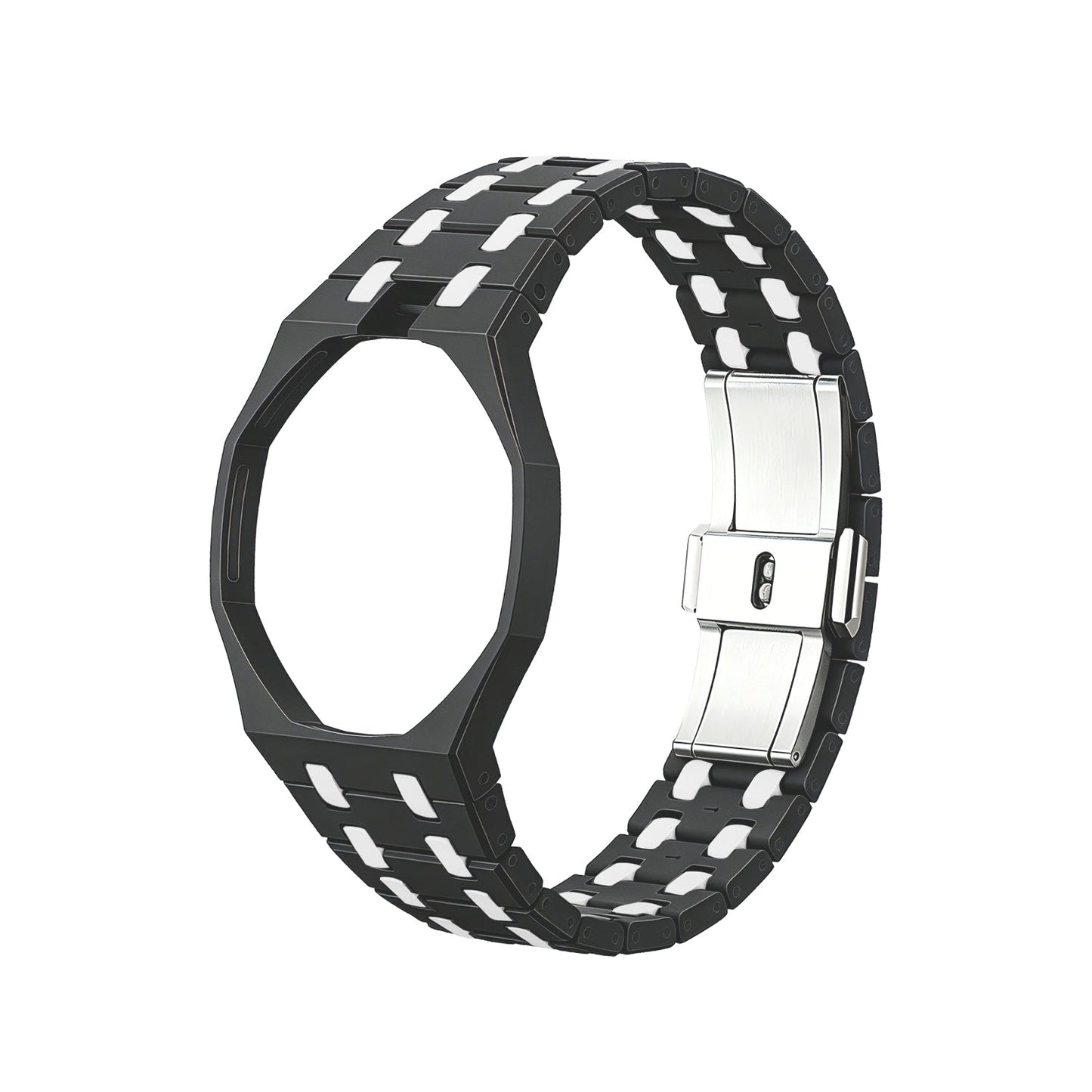[Novalux]OAK POP EXCLUSIVE BLACK AND WHITE BIOCERAMIC STRAP