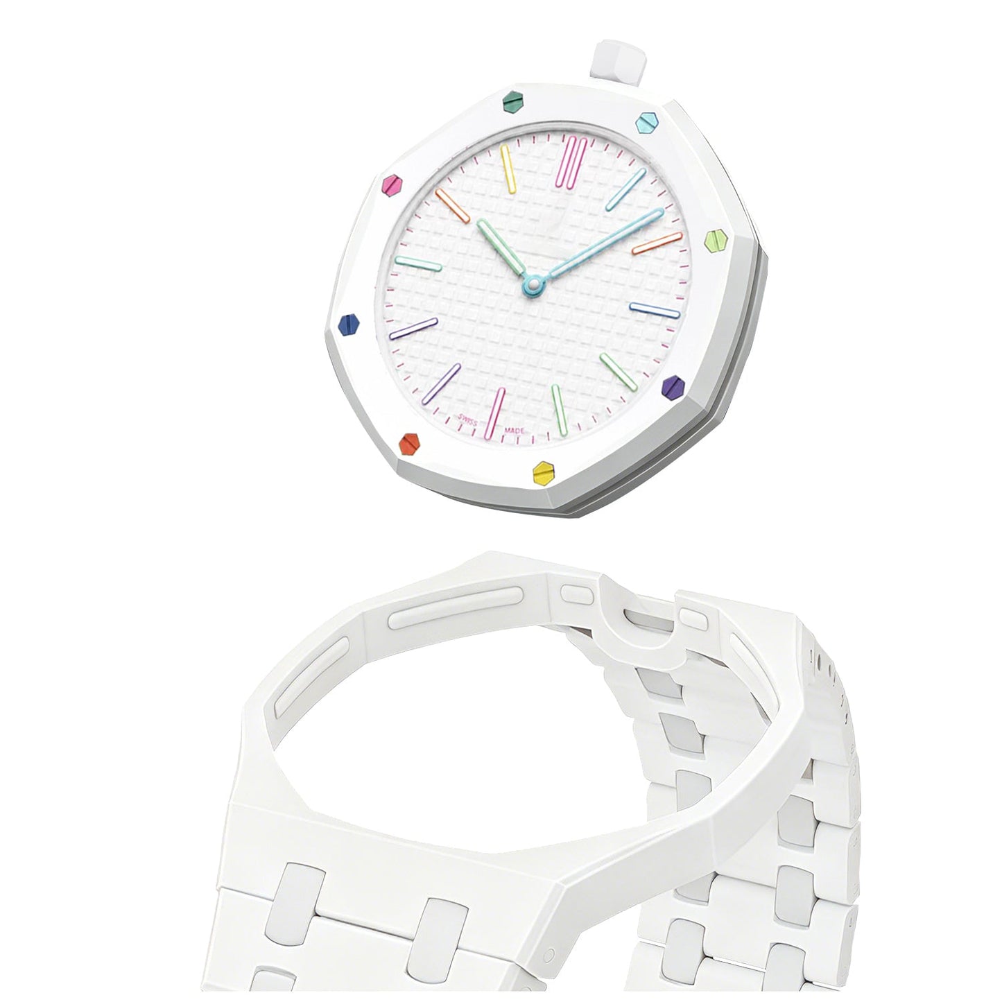 [Novalux]OAK POP EXCLUSIVE WHITE BIOCERAMIC STRAP