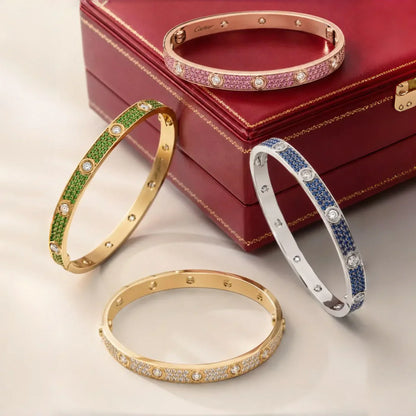 [Novalux]CLASSIC 6.1MM LOVE BRACELET 10-DIAMOND FULL PAVÉ