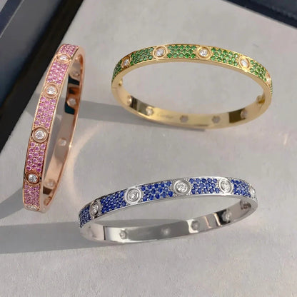 [Novalux]CLASSIC 6.1MM LOVE BRACELET 10-DIAMOND FULL PAVÉ