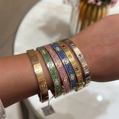 [Novalux]CLASSIC 6.1MM LOVE BRACELET 10-DIAMOND FULL PAVÉ