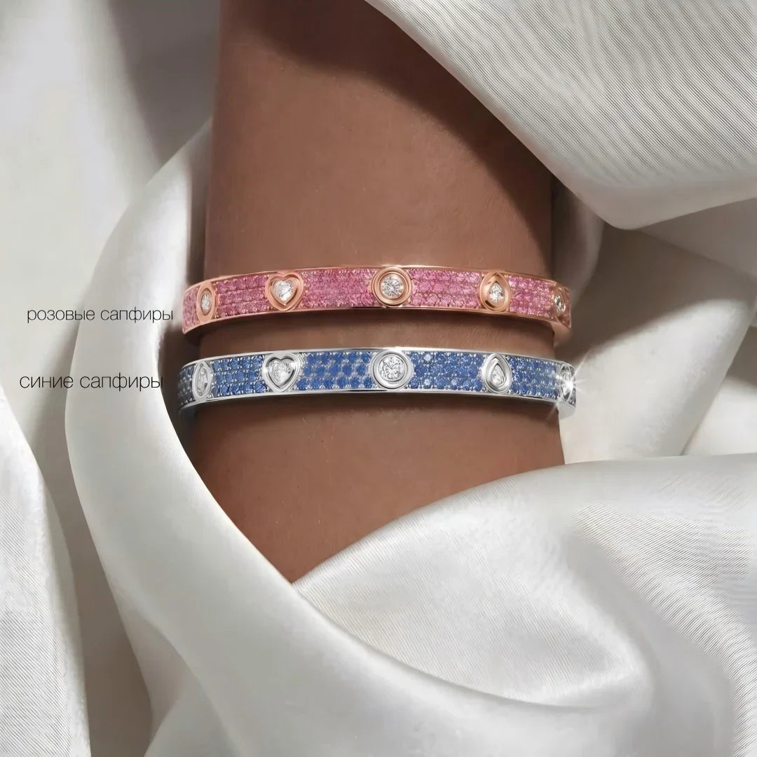 [Novalux]CLASSIC 6.1MM LOVE BRACELET 10-DIAMOND FULL PAVÉ
