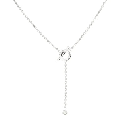 [Novalux]FINESSE SILVER DIAMOND NECKLACE