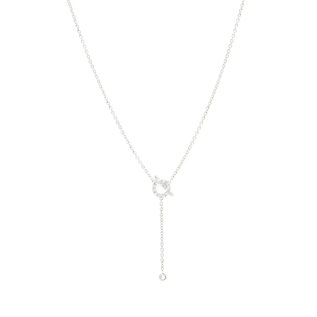 [Novalux]FINESSE SILVER DIAMOND NECKLACE