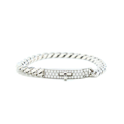 [Novalux]KELLY CHAIN SILVER DIAMOND BRACELET