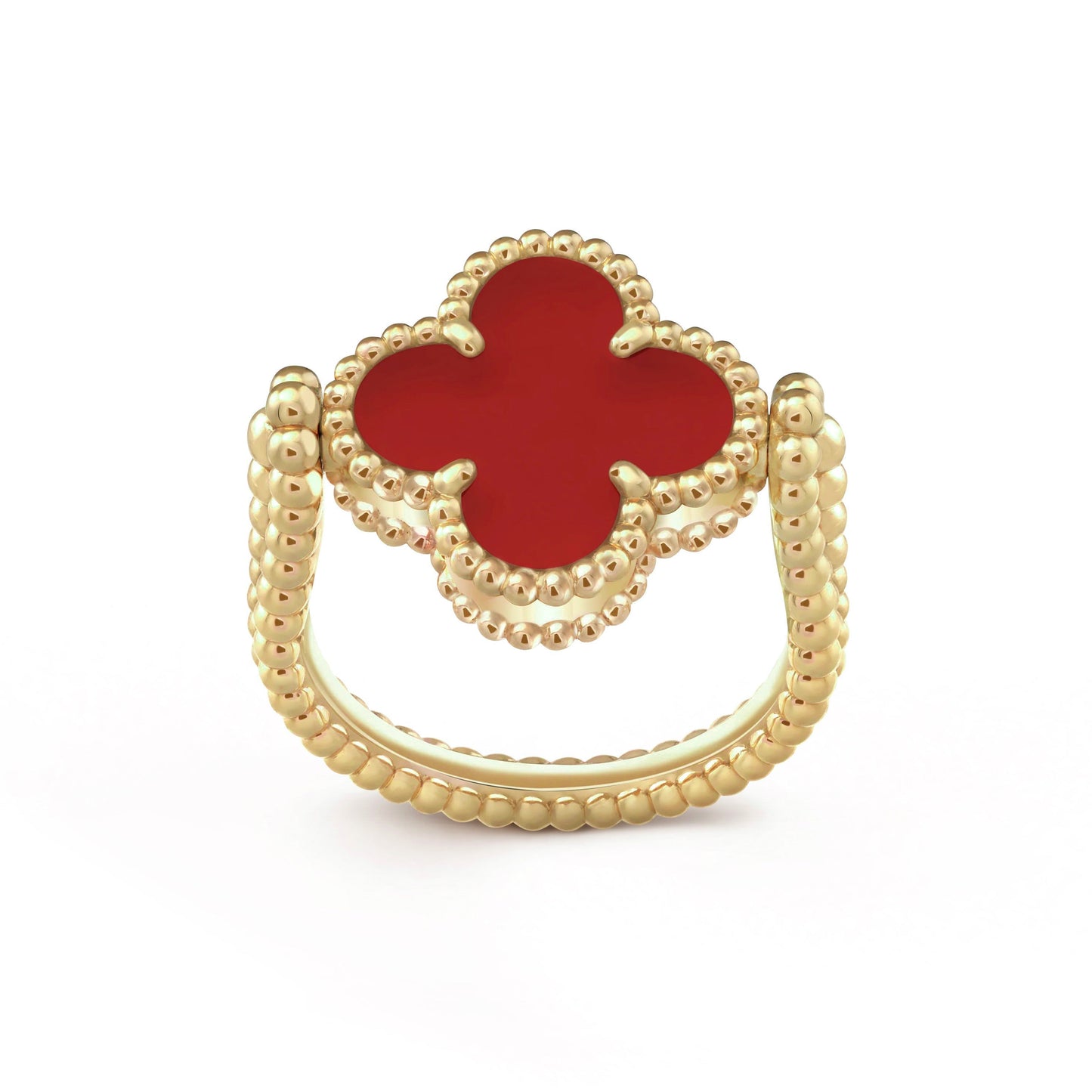 [Novalux]LUCKY CLOVER GOLD REVERSIBLE RING