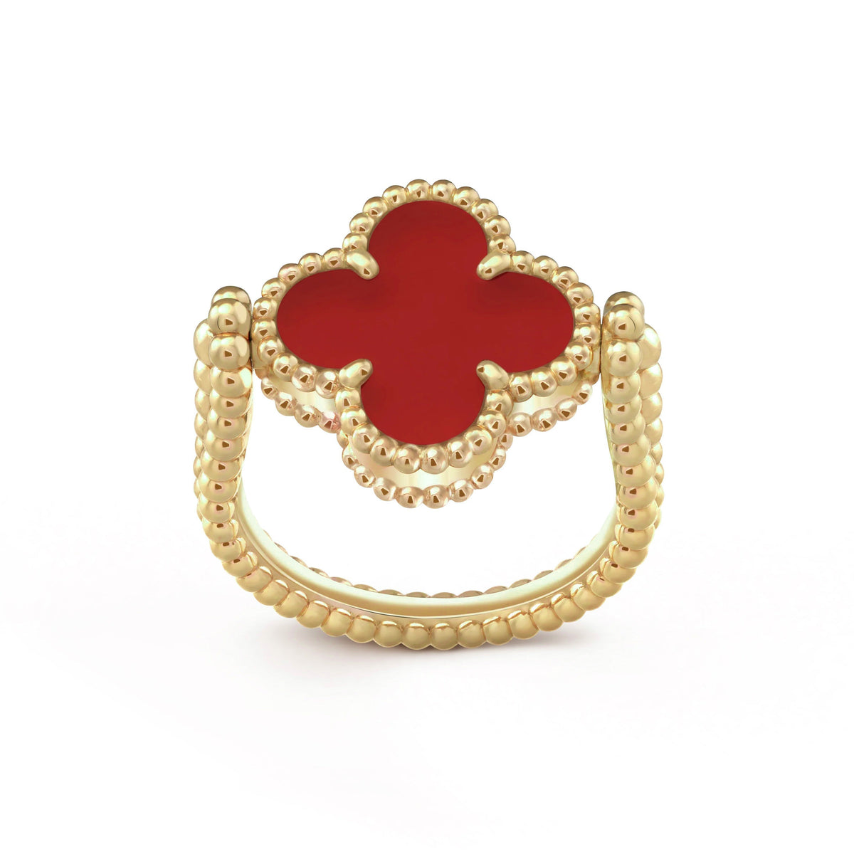 [Novalux]LUCKY CLOVER GOLD REVERSIBLE RING
