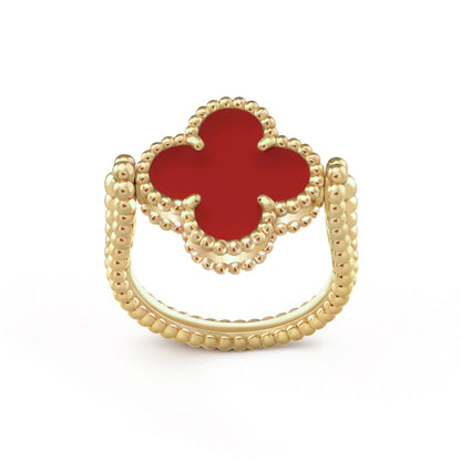 [Novalux]LUCKY CLOVER GOLD REVERSIBLE RING