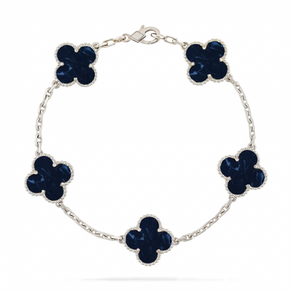 [Novalux]LUCKY CLOVER 5-MOTIF BRACELET - PIETERSITE COLLECTION