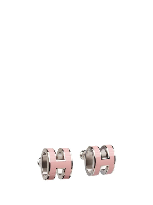 [Novalux]MINI POP H SILVER EARRINGS PINK