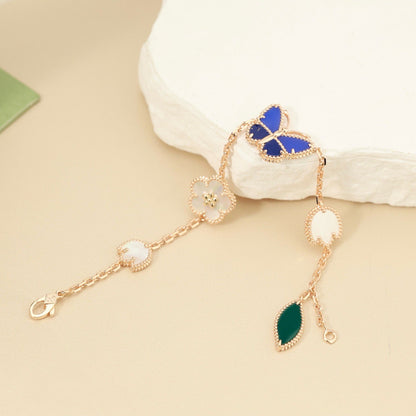 [Novalux]SPRING ENCHANTMENT BUTTERFLY & FLORAL CHARM BRACELET
