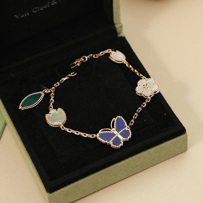 [Novalux]SPRING ENCHANTMENT BUTTERFLY & FLORAL CHARM BRACELET