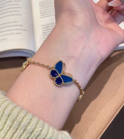 [Novalux]SPRING ENCHANTMENT BUTTERFLY & FLORAL CHARM BRACELET