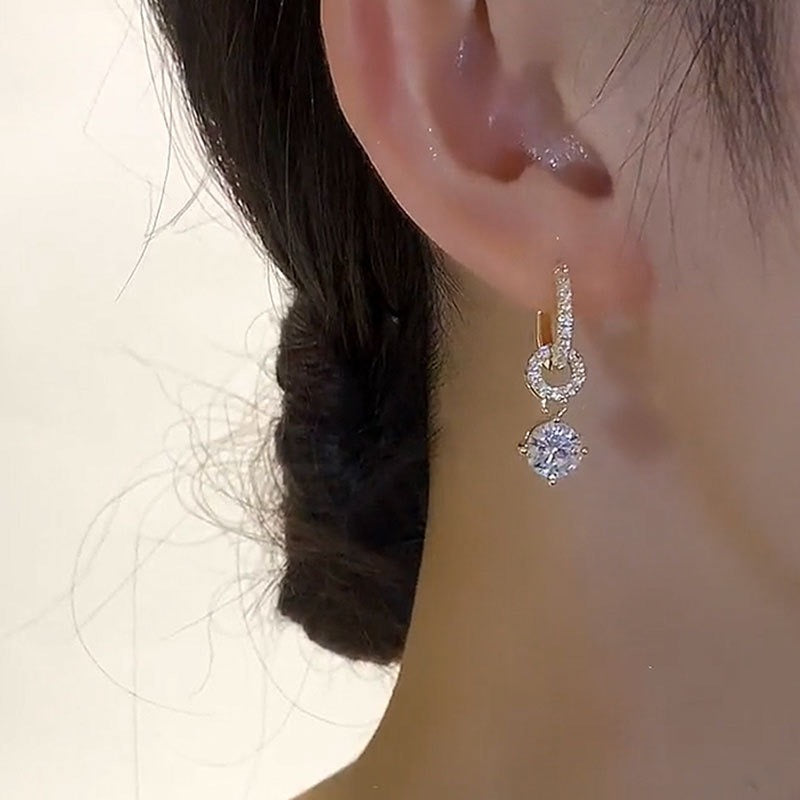 [Novalux]MINI POP H GOLD EARRINGS GREY