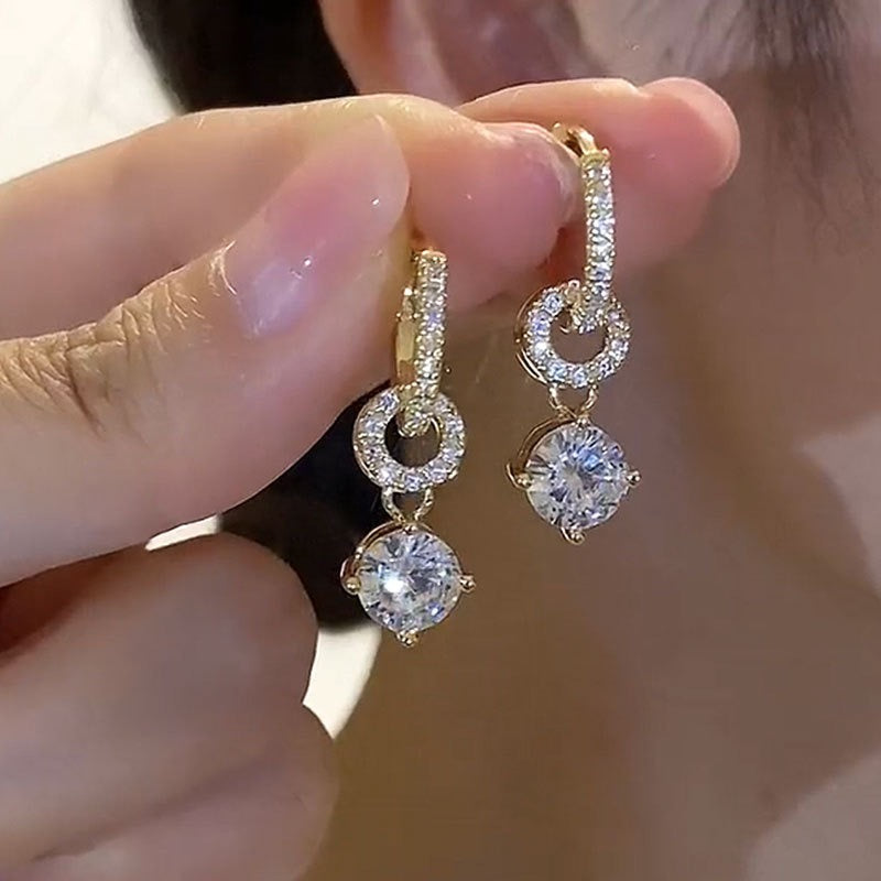 [Novalux]MINI POP H GOLD EARRINGS GREY