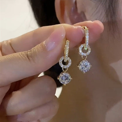 [Novalux]MINI POP H GOLD EARRINGS GREY