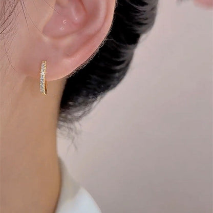 [Novalux]MINI POP H GOLD EARRINGS GREY