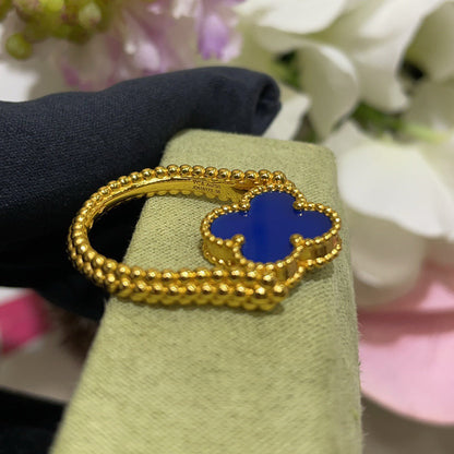 [Novalux]LUCKY CLOVER GOLD REVERSIBLE RING