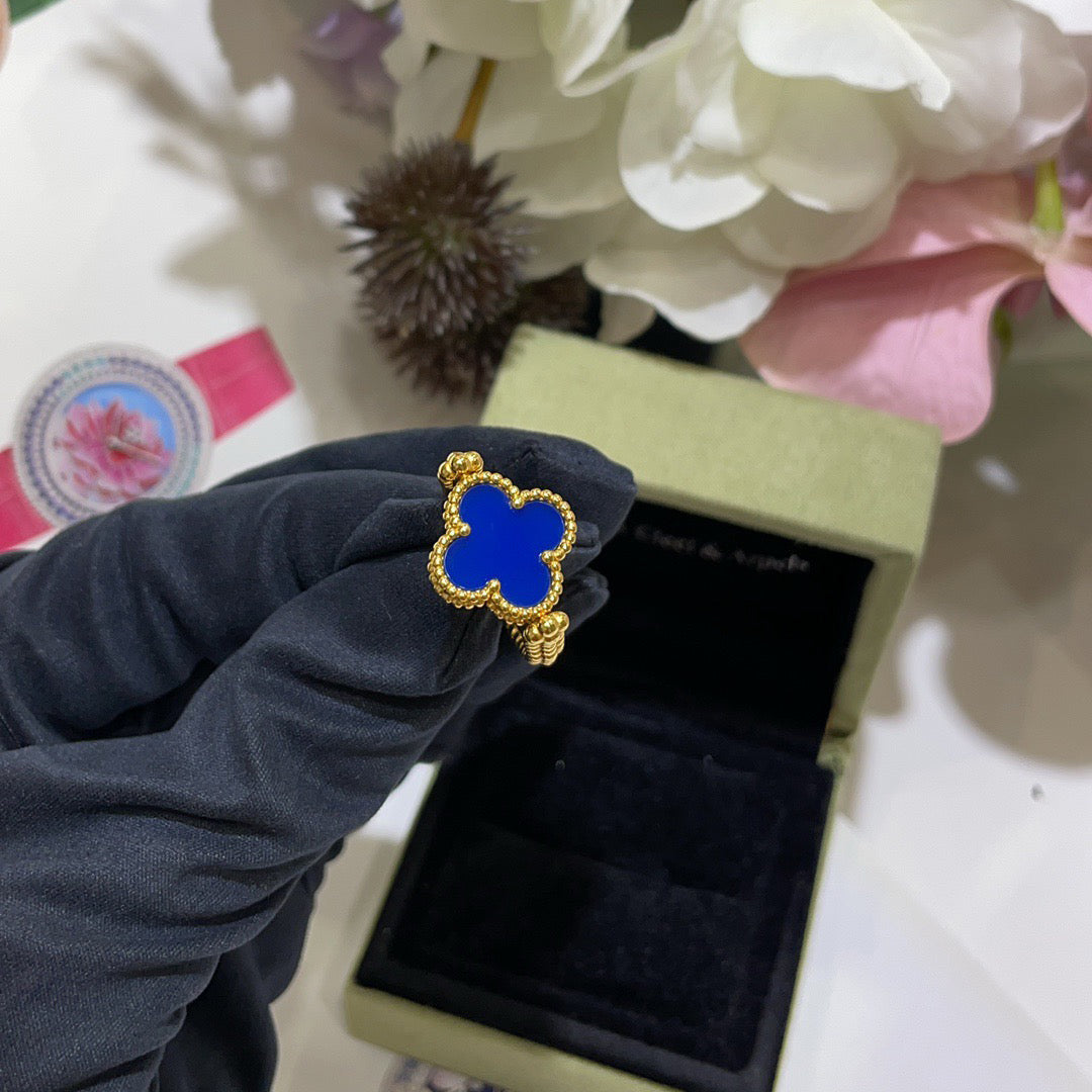 [Novalux]LUCKY CLOVER GOLD REVERSIBLE RING