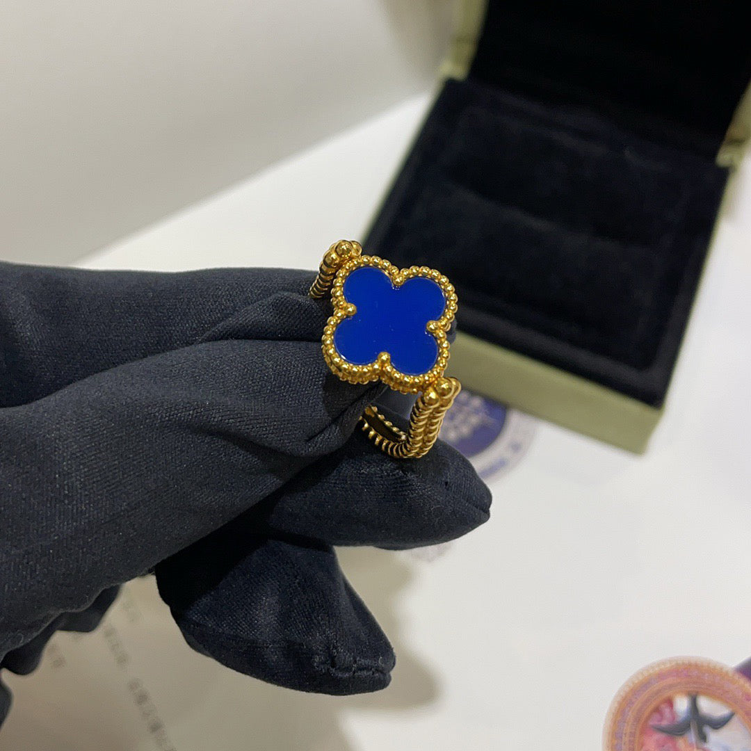 [Novalux]LUCKY CLOVER GOLD REVERSIBLE RING