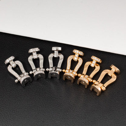 [Novalux]FORCE LARGE HORSESHOE HALF DIAMOND BRACELET - GOLD