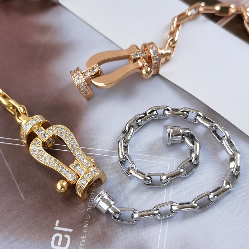 [Novalux]FORCE LARGE HORSESHOE CLASP METAL BRACELET