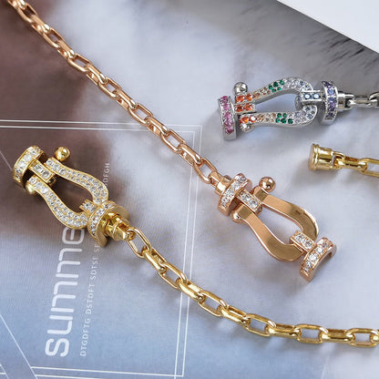 [Novalux]FORCE LARGE HORSESHOE CLASP METAL BRACELET