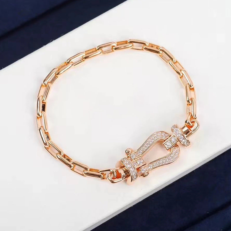 [Novalux]FORCE LARGE HORSESHOE CLASP METAL BRACELET