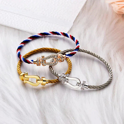 [Novalux]FORCE LARGE HORSESHOE BRACELET - GOLD