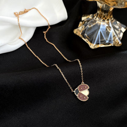 [Novalux]LUCKY CARNELIAN LADYBUG CHARM NECKLACE
