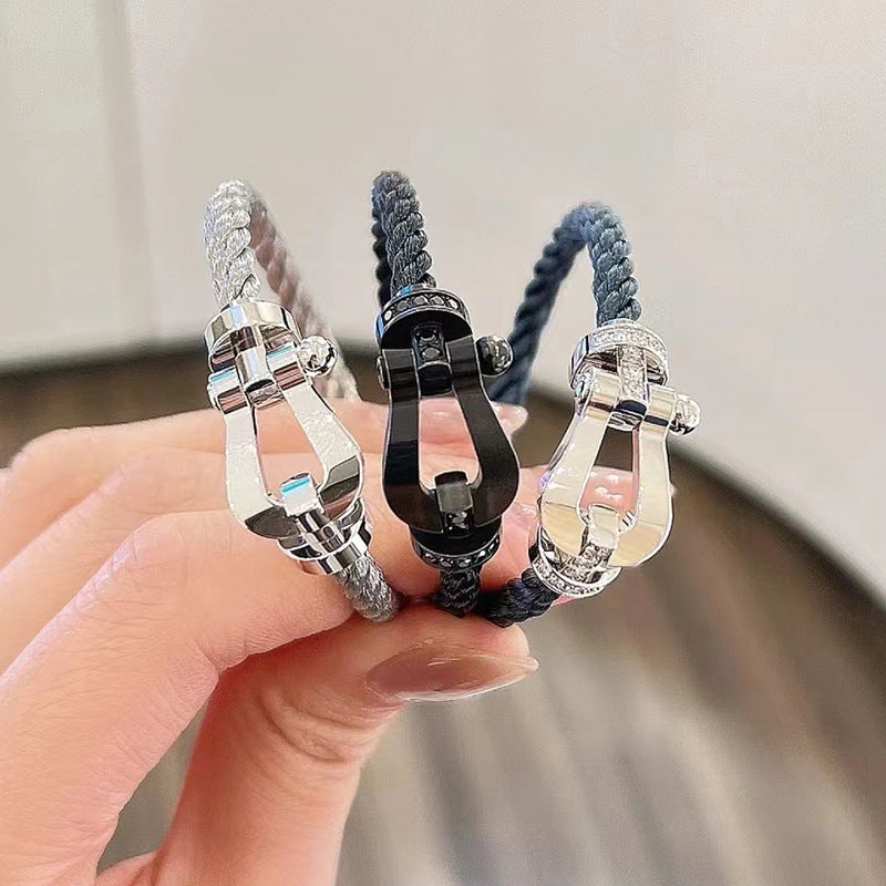[Novalux]FORCE LARGE HORSESHOE BRACELET - ROSE GOLD